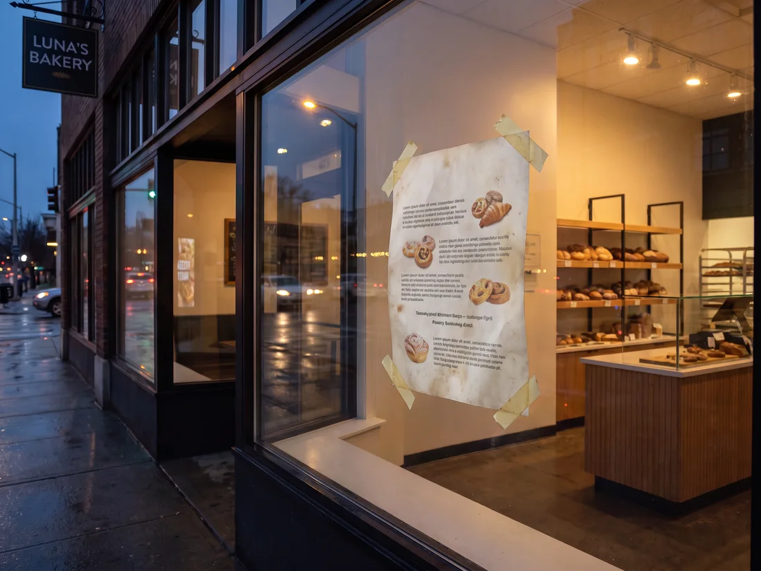 Lit Window Signs, typical version